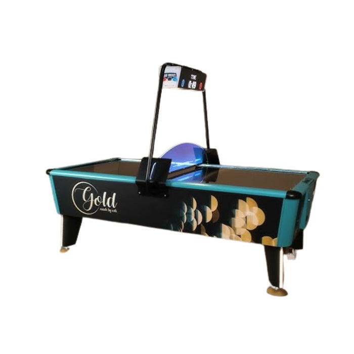 Air Hockey Gold RE-EDITION – Table d’air hockey avec nouvel affichage des scores et éclairage LED