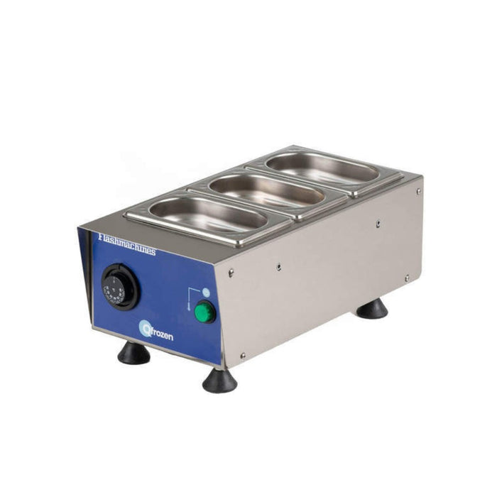 Bain-marie professionnel Sprizzo 3 bacs GN 1/9 - Pour nappages et toppings
