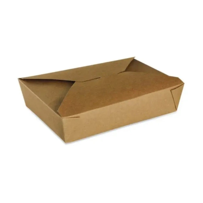 Boîte bio en carton kraft 1500 ml pour plats généreux, résistante et écologique.