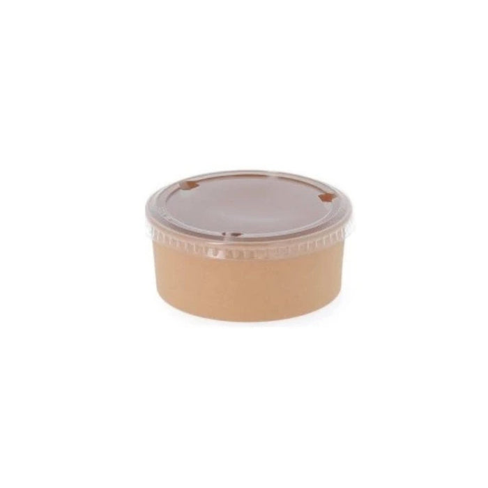 Petit bol en kraft brun d'une contenance de 240 ml, idéal pour les entrées, accompagnements et petites portions.