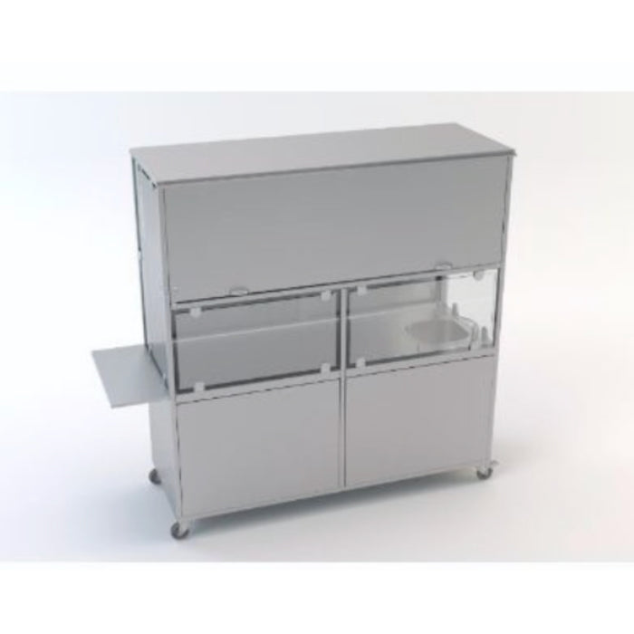 Chariot Ambulant en Acier Inoxydable - 2 réservoirs 35 L