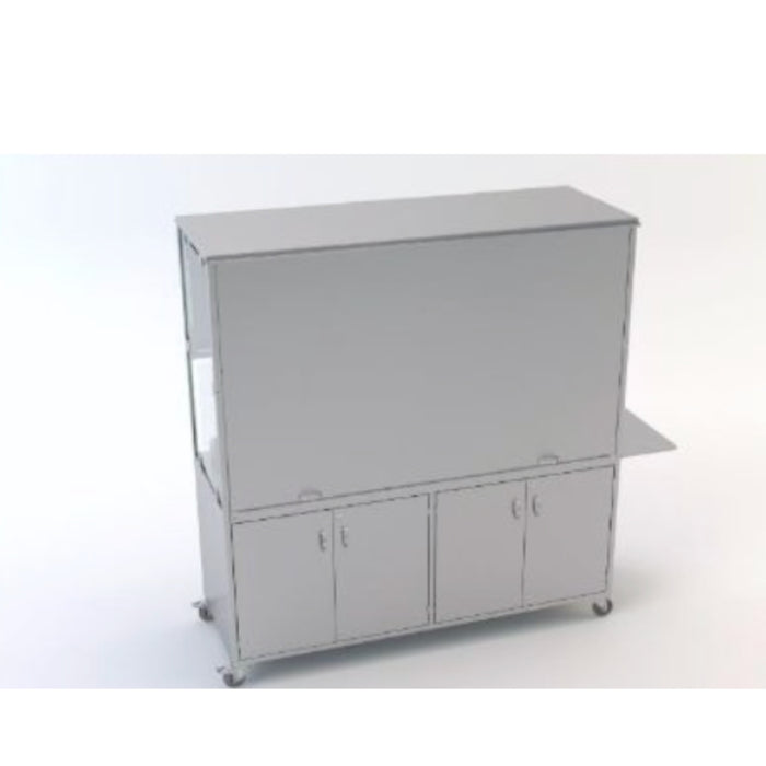 Chariot Ambulant en Acier Inoxydable - 2 réservoirs 35 L