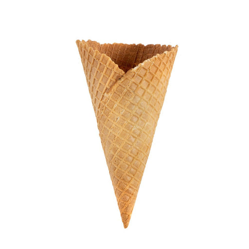 Cornet à glace dentelé R100 F – 95 mm de diamètre, 190 mm de hauteur – idéal pour glace à l’italienne ou double boule.