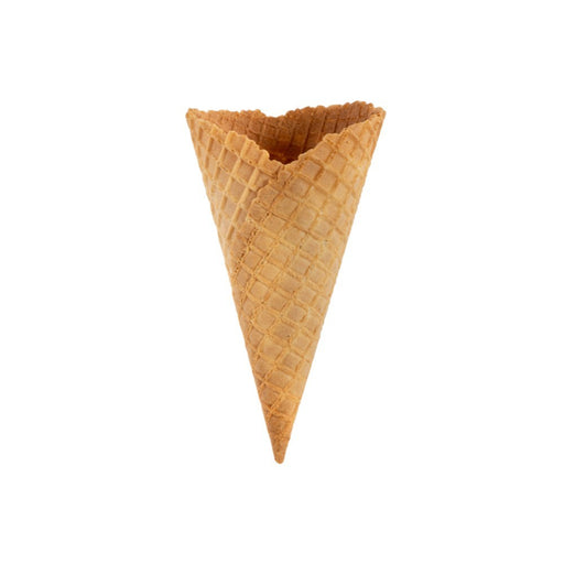 Cornet à glace dentelé R80 F – 78 mm de diamètre, 160 mm de hauteur – pour glace double ou glace à l’italienne.