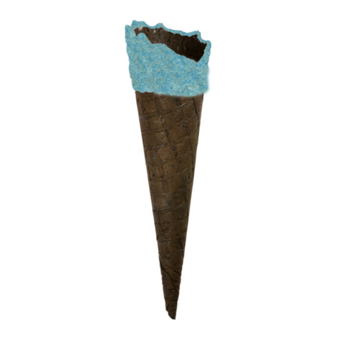 Dark Fizzy Bleu - Cornet à glace gaufrette enrobé bleu pétillant – H 177 x D 50 mm – 175 pièces