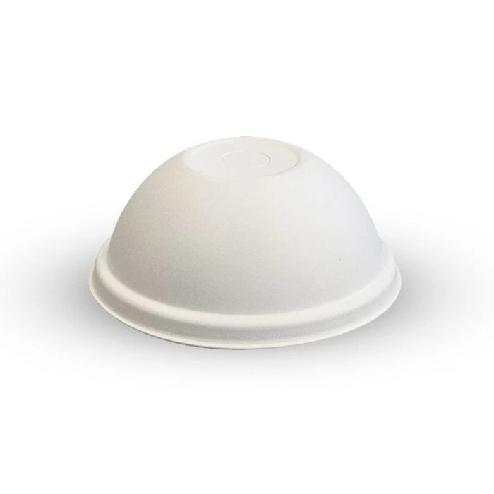 Couvercle dôme en pulpe avec trou, compatible gobelets 12 oz et 16 oz, parfait pour boissons fraîches avec pailles.