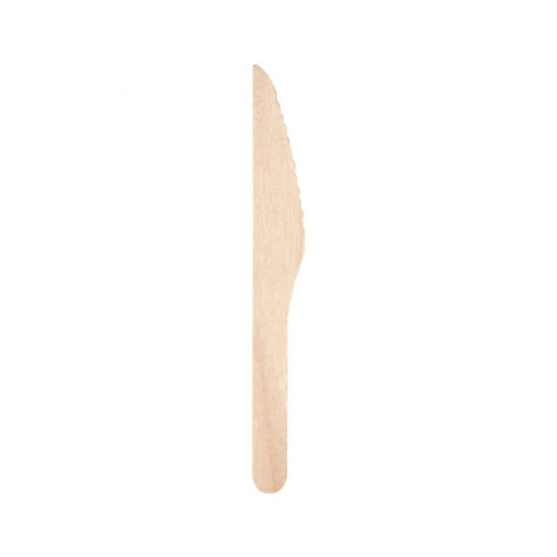 Couteau en bois de bouleau de 16 cm, robuste et écologique, idéal pour tous types de plats.