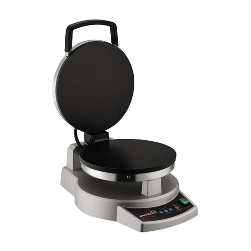Crêpière polyvalente Commercial Xpress, double surface de cuisson antiadhésive, réglage de température précis, idéale pour crêpes et galettes.