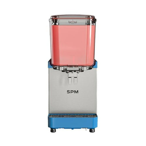 Classic Pro 1x18L – distributeur inox vue de face avec bac 18 L transparent rempli de boisson