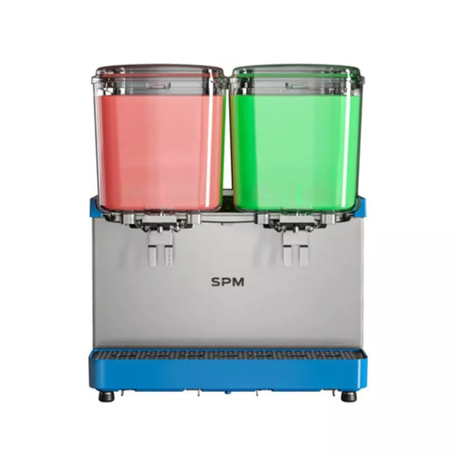 Classic Pro 2x18L – distributeur inox vue de face avec double cuve transparente 18 L