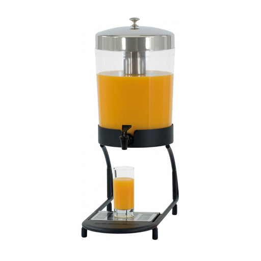 Distributeur de jus 8 L – vue de face avec bol transparent et conteneur à glaçons