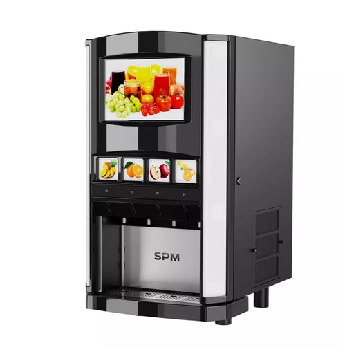 4JUICES – distributeur de jus 4 saveurs post-mix avec panneau rétroéclairé personnalisable