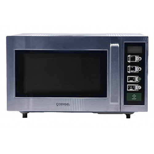 Four à micro-ondes professionnel à sole fixe - 25 L - spécial cafétéria - GN 2/3 - 1100w