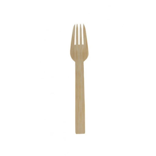 Fourchette en bambou de 16 cm, résistante et écologique, idéale pour tous types de plats.