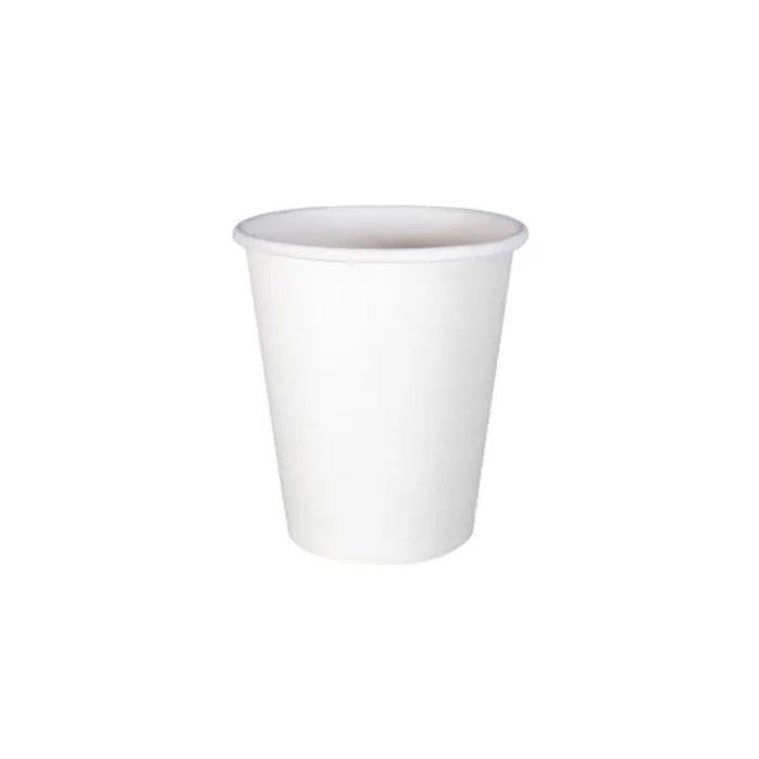 Gobelet en carton blanc 240 ml, idéal pour boissons chaudes et froides, parfait pour cafés et restaurants.