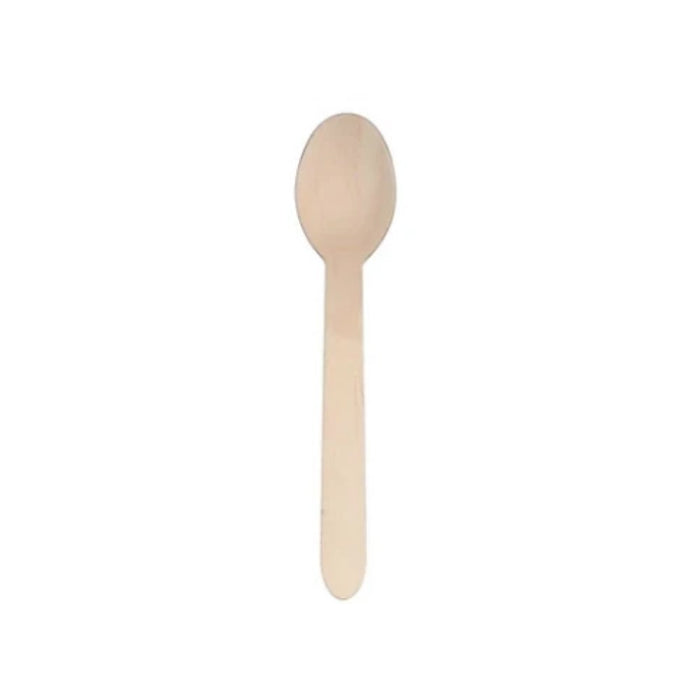 Grande cuillère en bois de bouleau de 16 cm, robuste et écologique, idéale pour tous types de plats.
