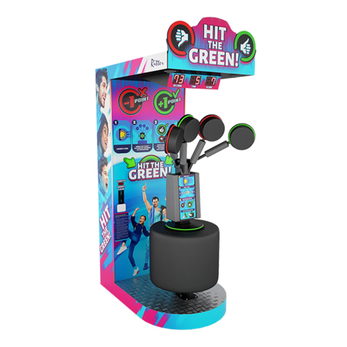 Vue de travers du jeu de force électronique Hit The Green de la marque Ritter.