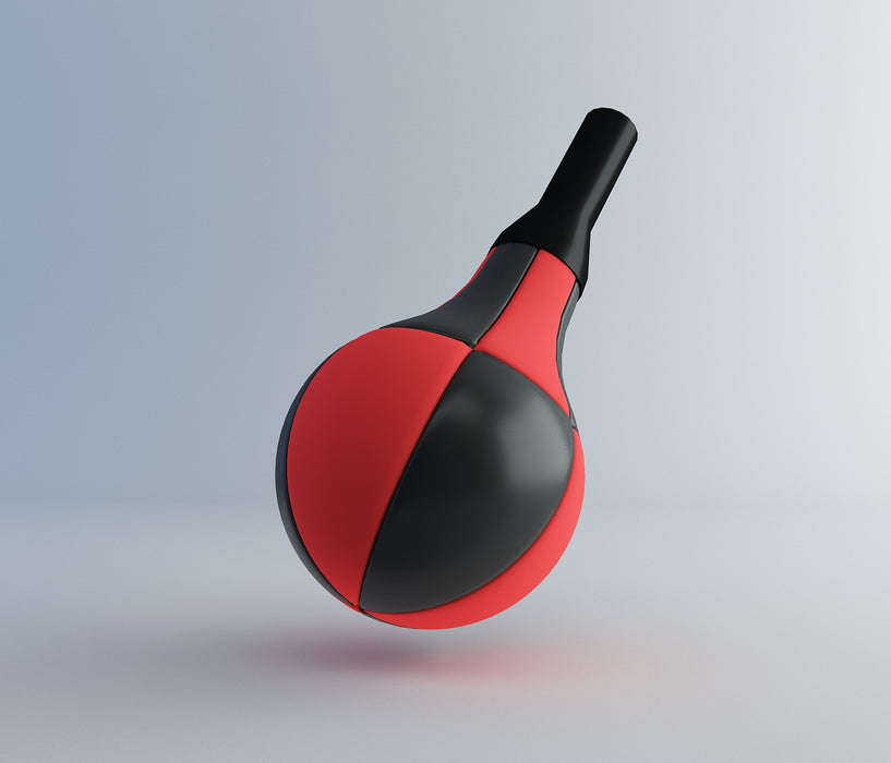 Kit ballon complet rouge et noir pour machines à coup de poing.
