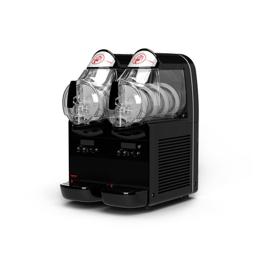 Machine MiniGEL Plus 2x6L noire – design élégant et performance double bac pour glace italienne, crèmes froides et granités.