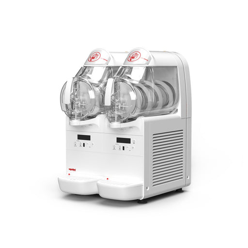 Machine MiniGEL Plus 2x6L – double service pour glace italienne et granités, idéale pour les pros recherchant performance, compacité et élégance.