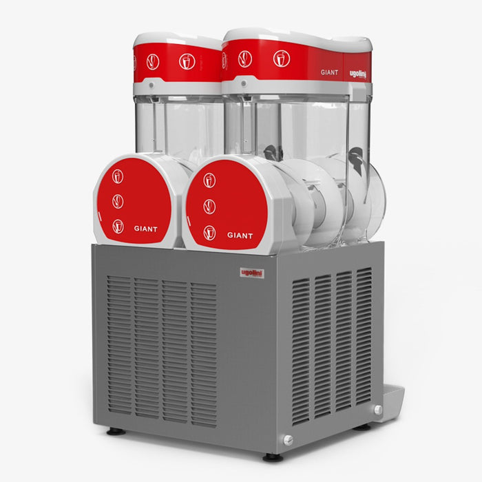GIANT – machine à granita 2 x 15 L vue de dos avec cuves vides