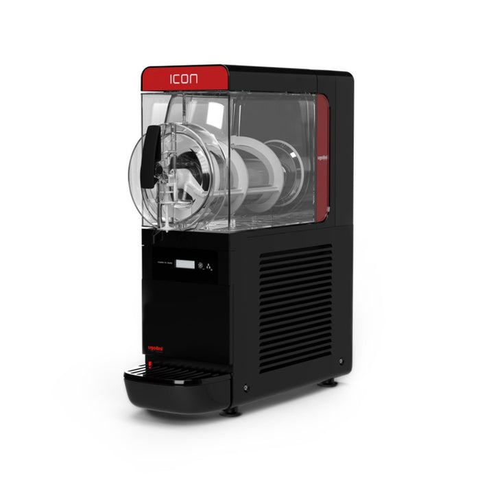 ICON 6/1 – machine à granita version noire 6 L vue de côté avec cuve transparente