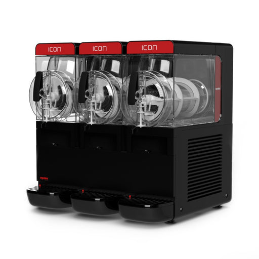 ICON 6/3 – machine à granita 3 bacs version norie vue de côté avec cuves vides