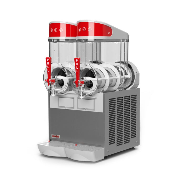 MT 2 – machine à granita 2 x 10 L vue de côté avec double cuve transparente