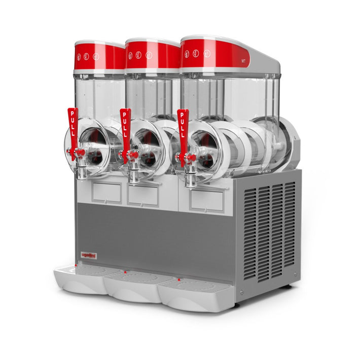 MT 3 – machine à granita 3 x 10 L vue de côté avec triple cuve transparente