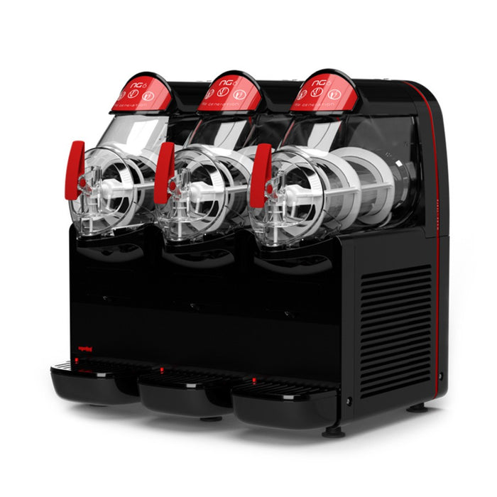NG Easy 6/3 – machine à granita triple cuve de 6 L version noire vue de côté