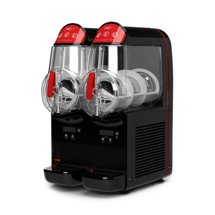 NG Electronic 10/2 – machine à granita double cuve 20 L version noire avec écran digital