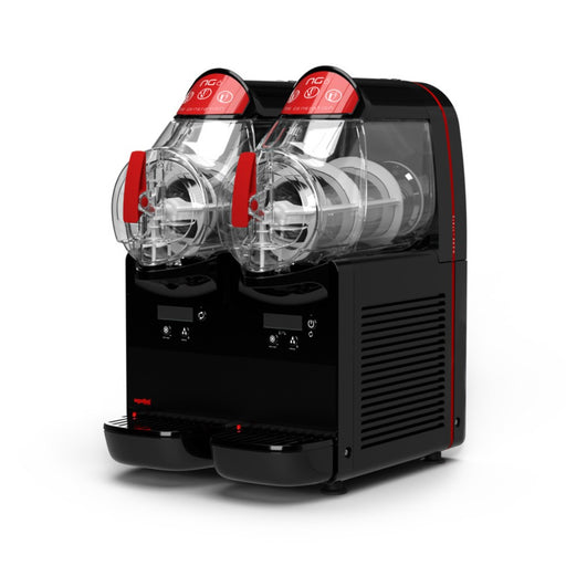 NG Electronic 6/2 – machine à granita double cuve de 6 L version noire avec contrôle digital