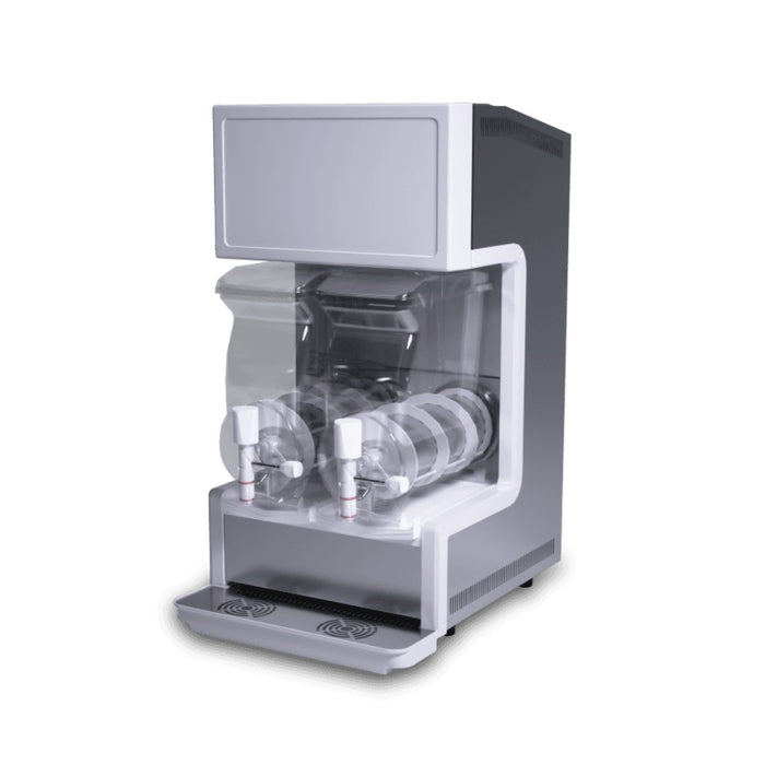 Vue de face de la machine Polaris – structure abaissée et panneau lumineux pour granita professionnel.