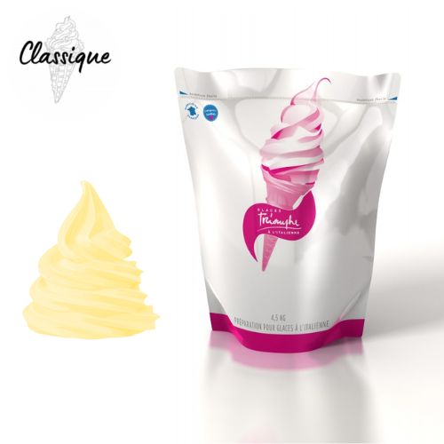 Poche de mix Triomphe BANANE prête à l’emploi pour machine à glace italienne.