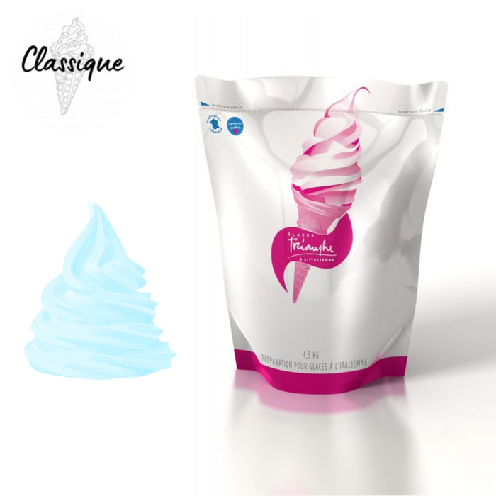 Poche souple de mix à glace liquide BLEU Triomphe prête à l’emploi.