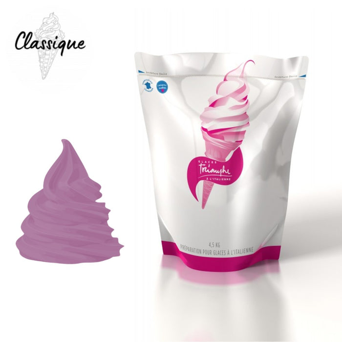 Poche souple de mix à glace liquide CASSIS Triomphe prête à l’emploi.