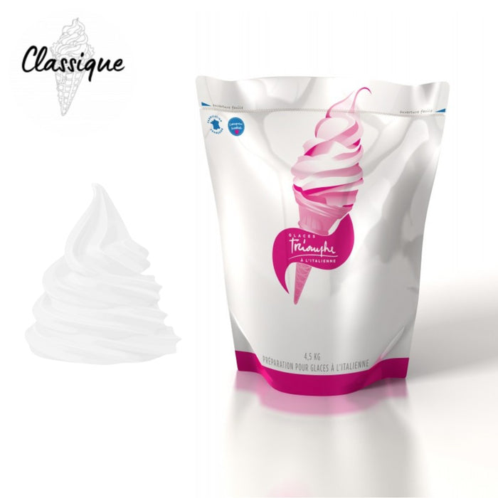 Poche souple de mix à glace liquide NOIX DE COCO Triomphe prête à l’emploi.