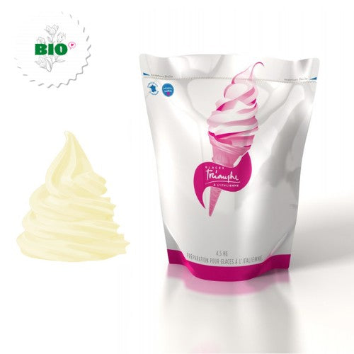 Poche de mix VANILLE BIO Triomphe prête à l’emploi pour machine à glace italienne.