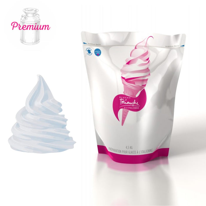 Poche souple de mix NEUTRE Triomphe 4,5 kg prête à l’emploi pour glace italienne.