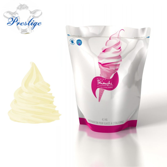 Poche souple de mix à glace liquide VANILLE Isigny Triomphe prête à l’emploi.