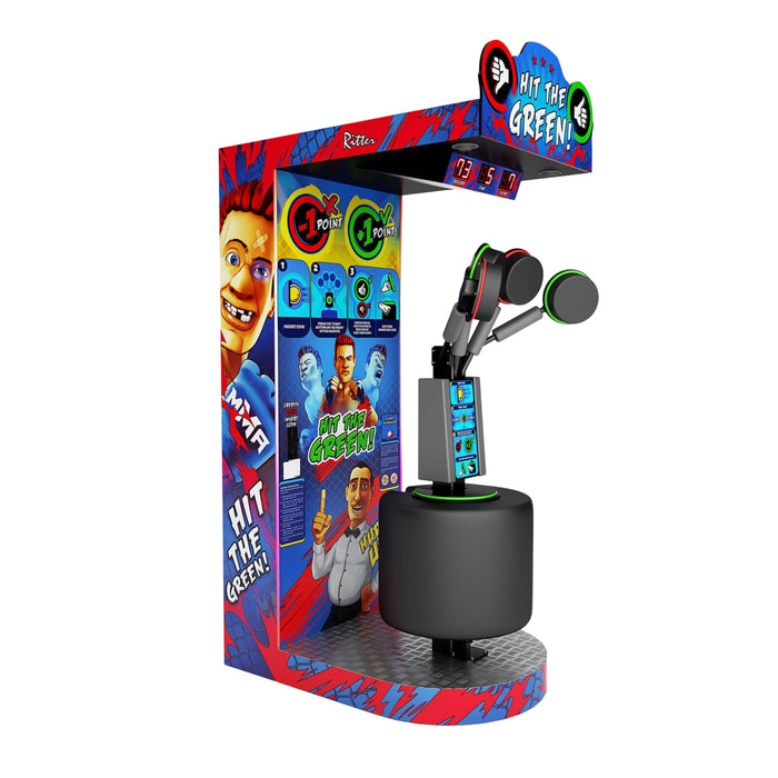 Vue de travers du jeu de force électronique MMA Hit The Green de la marque Ritter.