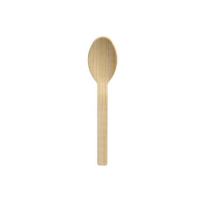 Cuillère en bambou de 11 cm, résistante et écologique, idéale pour tous types de plats.