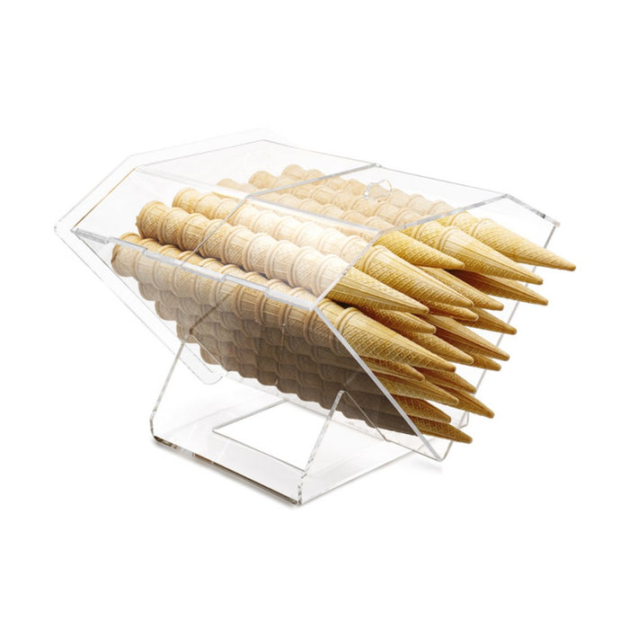Porte-Cône Professionnel CUNA en Plexiglass Transparent - Capacité 180 Cônes