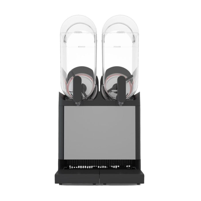 Machine COOL 2 bacs – vue de face avec écran central, filtres accessibles et réservoirs visibles.