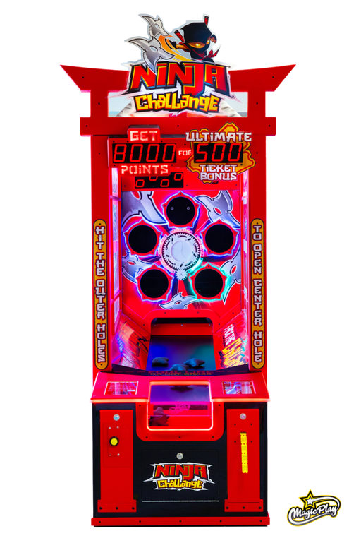 Vue de face du jeu d'adresse électronique Ninja Challange de la marque Magic Play.