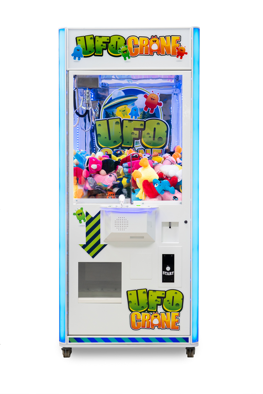 Vue de face de la machine à pinces Ufo Crane de la marque Magic Play.