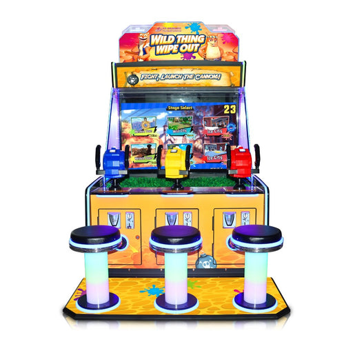 Vue de face du jeu d’arcade Wild-Thing Wipe-Out