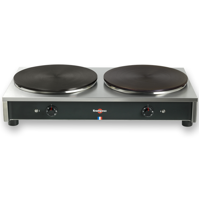 Crêpière électrique double gamme standard - Ø35 / Ø40cm - 2x 2500w / 2x 3000w