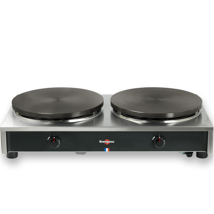 Crêpière gaz double gamme confort - régulation manuelle - ø 40 cm - 2 x 5500w