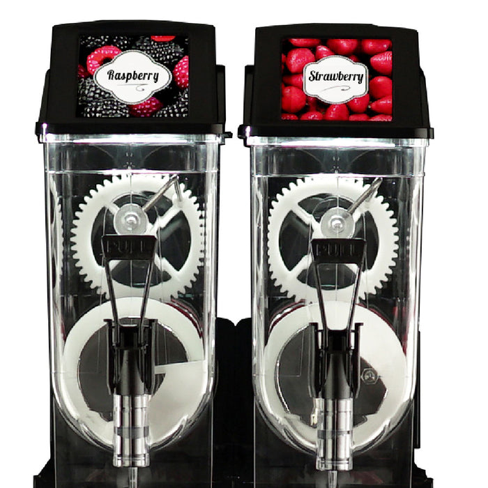 Machine à granita FROSTY 2 avec éclairage LED - 2x12L - 1050w